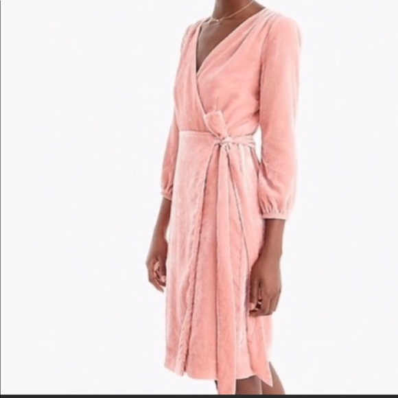 J. Crew Wrap dress in drapey velvet - Picture 2 of 3